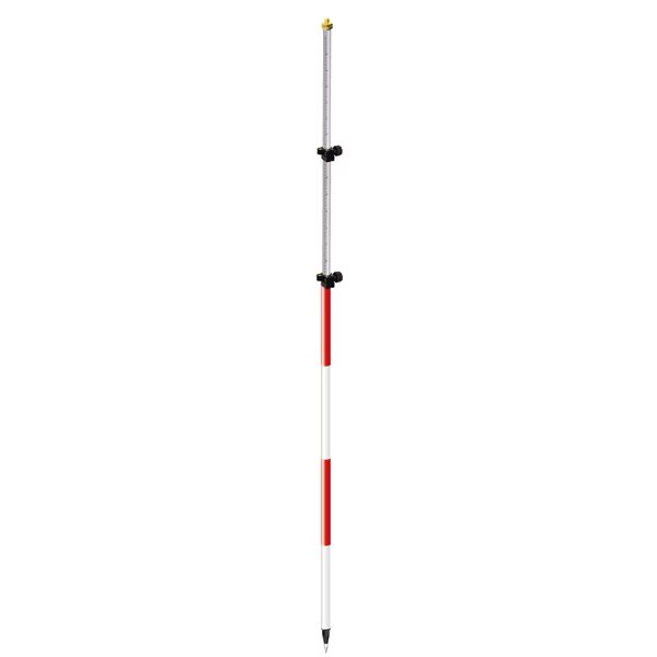 12Ft Twist-Lock Prism Pole, Red/White, 10ths/Metric, Sitepro, Mfr#: 07-4712-TMA
